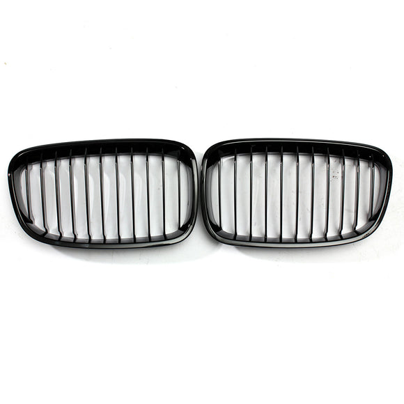 Pair Gloss Black Front Car Grille For BMW F20 F21 1 Series 2011-2014