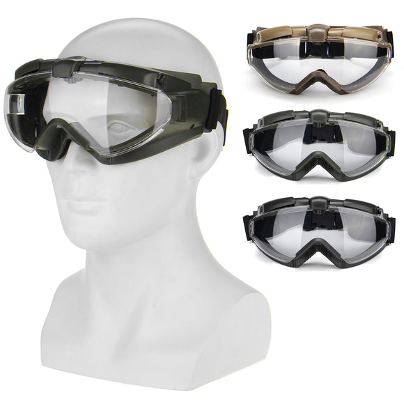 Tactical Military Anti-Fog UV Dust Airsoft Protective Glasses Goggles With Cloth Box