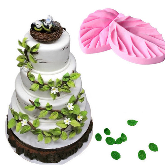 Leaf Texture Fondant Cake Mold Fondant Decoration Cake Chocolate Mold Bakeware Cake Tool
