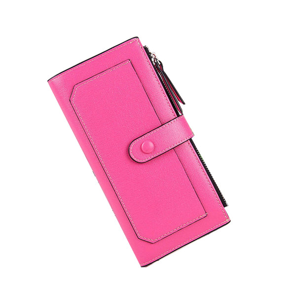 Women Candy Color Long Wallet Hasp Purse Card Holder Coin Bags Clutches