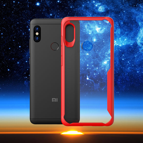 Bakeey Transparent Shockproof Silicone Frame+Acrylic Protective Case For Xiaomi Redmi Note 6 Pro