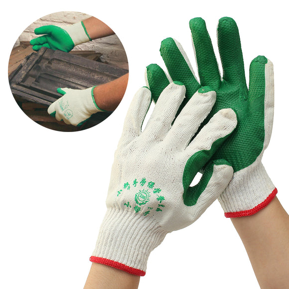12 Pairs Rubber Knitwrist Knitted Wrist Gloves Builder Handling Work Gauntlets