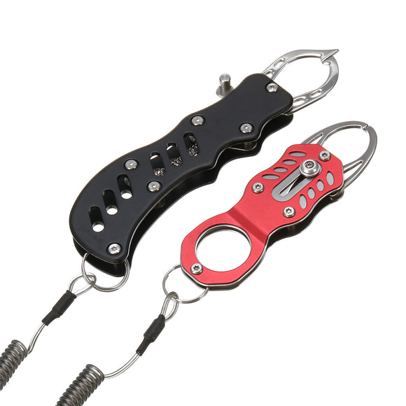 Stainless Steel Fish Lip Grabber Gripper Grip Tool Portable Fish Holder Fishing Clamp Tackle