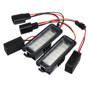 LED License Number Plate Lights Lamp 12V 3W 6000K Pair for VW Golf 4 5 6 7 6R Passat B6