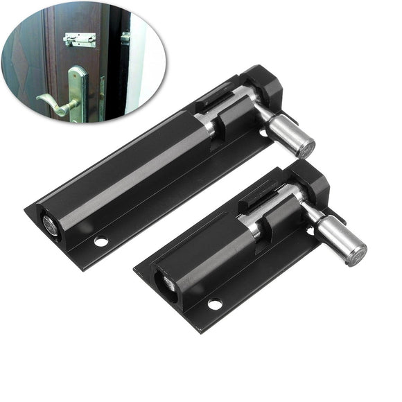 Door Bolt Slide Security Lock Black Zinc Alloy for Home Guard Gate Drawer Wardrobe