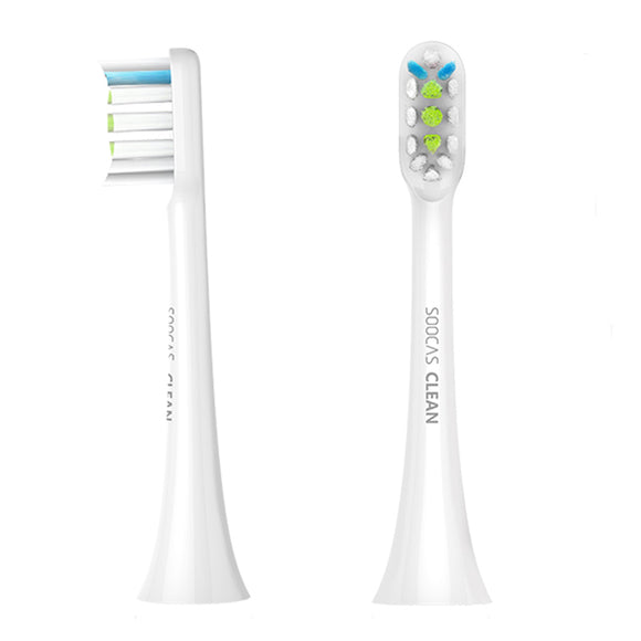 2pcs Xiaomi SOOCAS X1 Replacement Toothbrush Heads For SOOCAS X1 Electric Toothbrush White