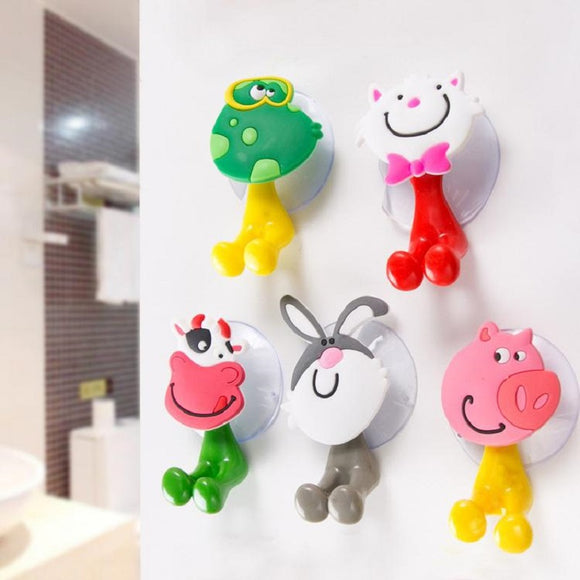 1Pc Animal Cute Cartoon Cup Toothbrush Bathroom Accessories Wall Suction Holder Tool