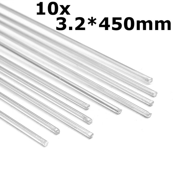 10pcs 450mm Aluminum Alloy Silver Welding Rods Tools For Cracks Polish Paint