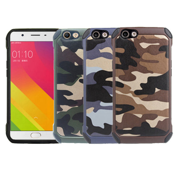 Army Camouflage Fashion Style TPU+PC Back Cover Case For OPPO F1s
