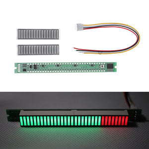 LED Music Level VU Meter Board - Adjustable Light Speed, 7-12V, DIY Kit For Stereo Amps