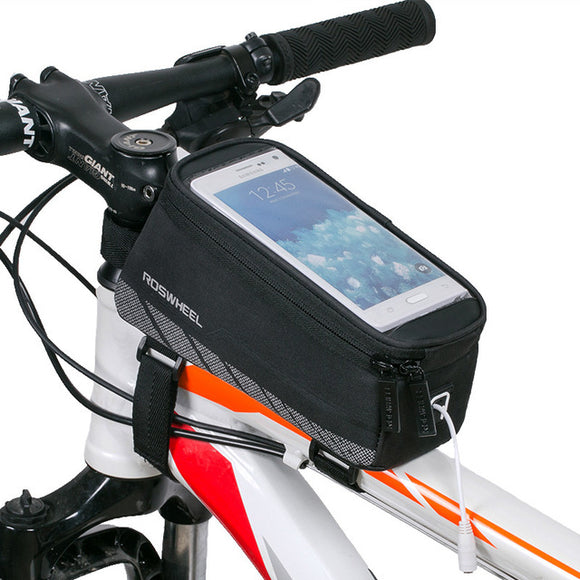 ROSWHEEL 5.2/5.7in Touchscreen Bicycle Phone Bag Waterproof MTB Road Bike Top Front Tube Frame Bag