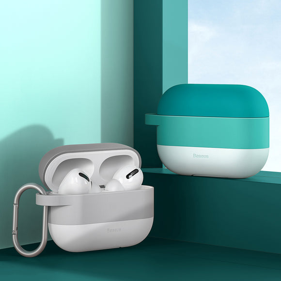 Baseus Gradient Silicone Shockproof Earphone Storage Case with Hook for Apple Airpods 3 Airpods Pro
