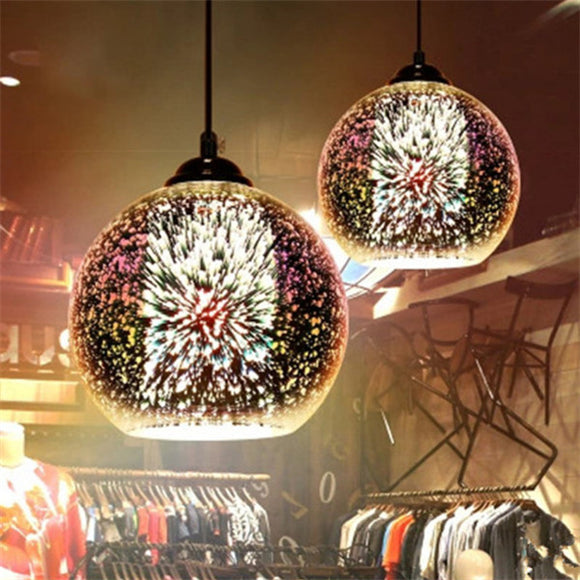 Creative 3D Color Glass Ball Ceiling Light Chandelier Restaurant  Light Fixture Home Bar Decor