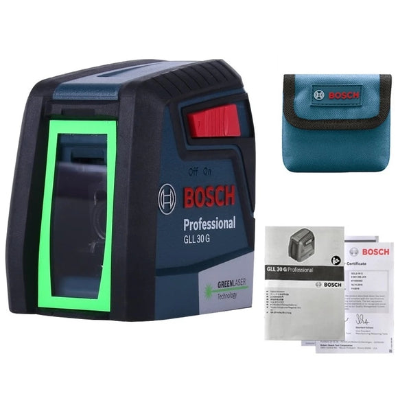BOSCH GLL30G Laser Level 2-Line Horizontal And Vertical Laser Level High Precision Green Light Automatic Leveling