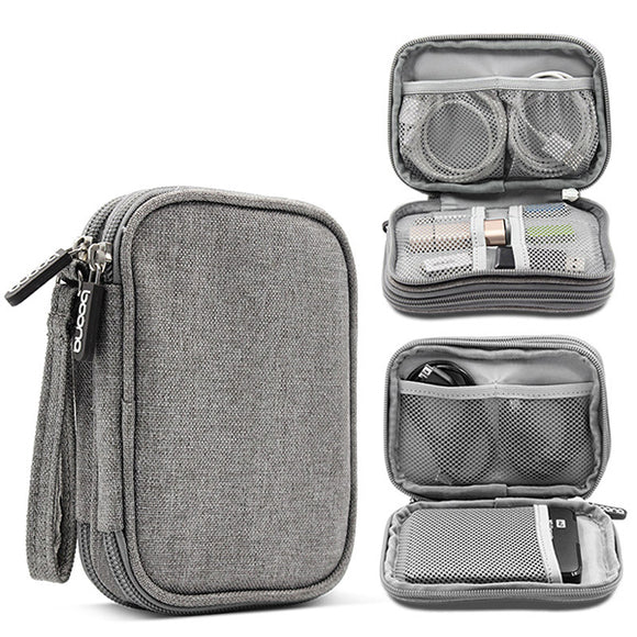 Men And Women Double Layer Travel Digital Electronic Accessories Flash Drive Storage Bag