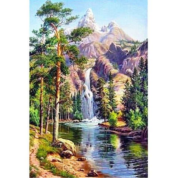 16x12 Inches 5D Diamond Painting Landscape Scenery Craft DIY Cross Stitch Home Decor