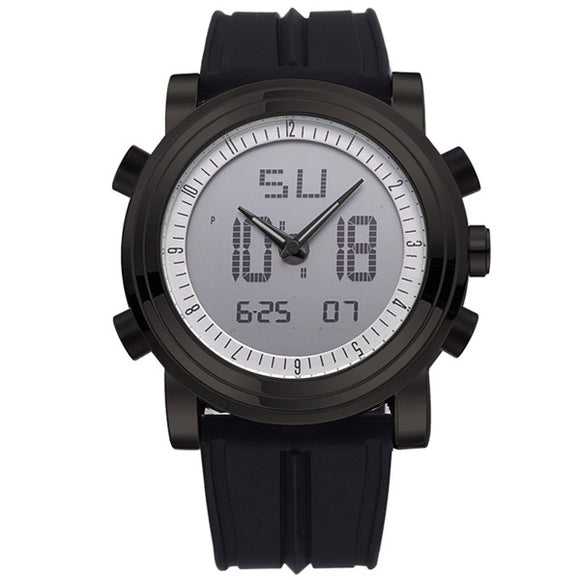 SINOBI 9368 Fashion Men Sport Watch Dual Display Multifunction Silicone Band Digital Analog Watch