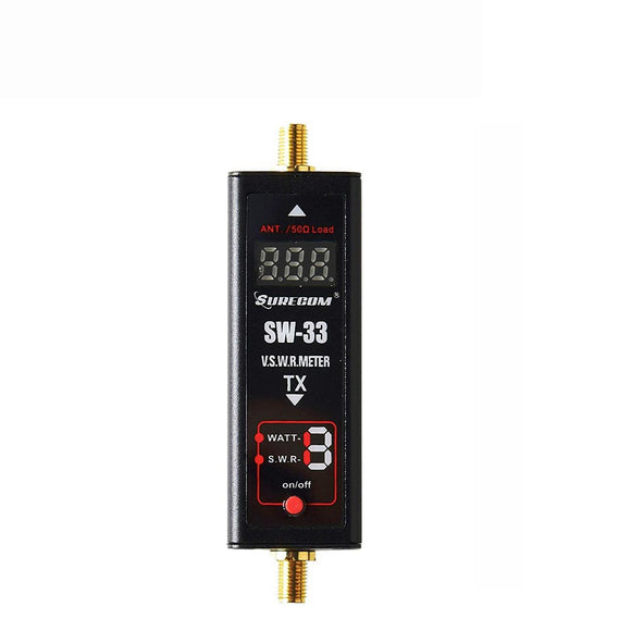 SW-33 Mini Digital VHF/UHF Power Meter with SWR Standing Wave Table 100-520 Mhz