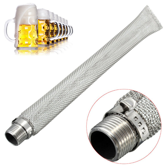 12 inch Stainless Steel Screen 1/2 Inch NPT Homebrew B eer Mash Filter Cartridge  Bar Accessories Tool