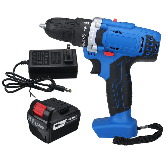48V 1500RPM Electric Hammer Drill Cordless 28N.m LED Screwdriver W/ 1pc or 2pcs Battery
