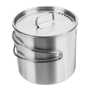 500ml Stainless Steel Cooking Pot Foldable Portable Camping Picnic BBQ Cooking Tool