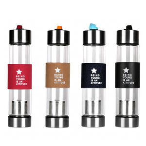 IPRee 450ml Outdoor Sports Water Glass Bottle Tea Infuser Cover Travel Drinking Mug Cup
