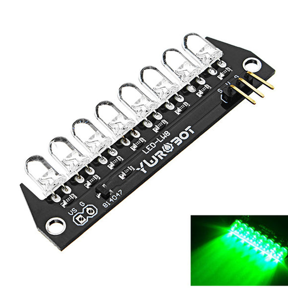 8 Bit 5mm F5 Bright LED Green Light Module Electronic Building Blocks For Arduino
