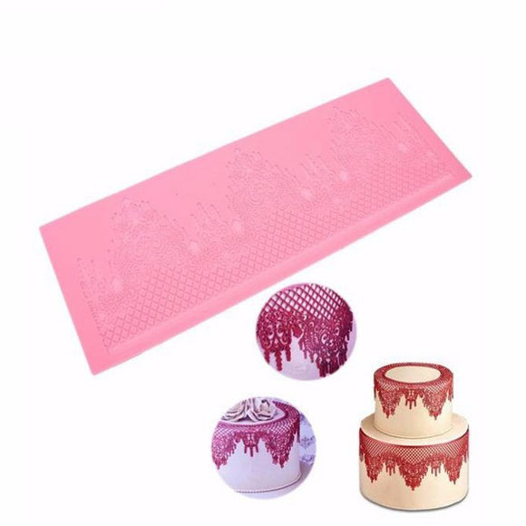 Classical Crown Lace Silicone Mold Wedding Cake Fondant Mould