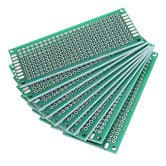 Geekcreit 10pcs 30x70mm FR-4 2.54mm Double Side Prototype PCB Printed Circuit Board