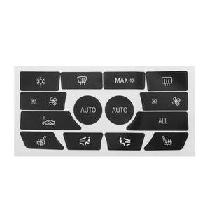 Dash Climate Control Car Stereo Panel Button Repair Decal Kit For BMW 5 Series 09-15