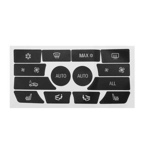 Dash Climate Control Car Stereo Panel Button Repair Decal Kit For BMW 5 Series 09-15