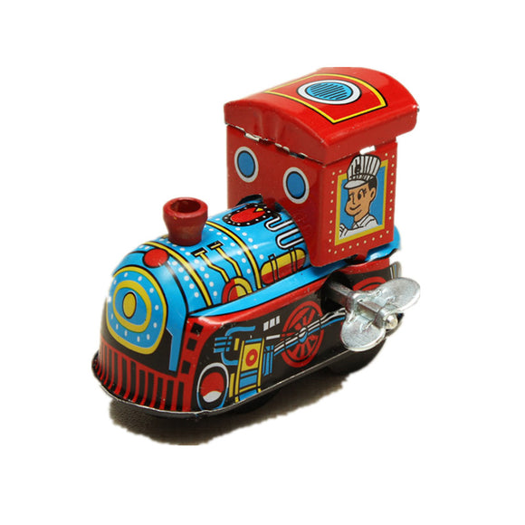 Vintage Wind Up Tin Toy Clockwork Spring LocomotivE Classic Toy