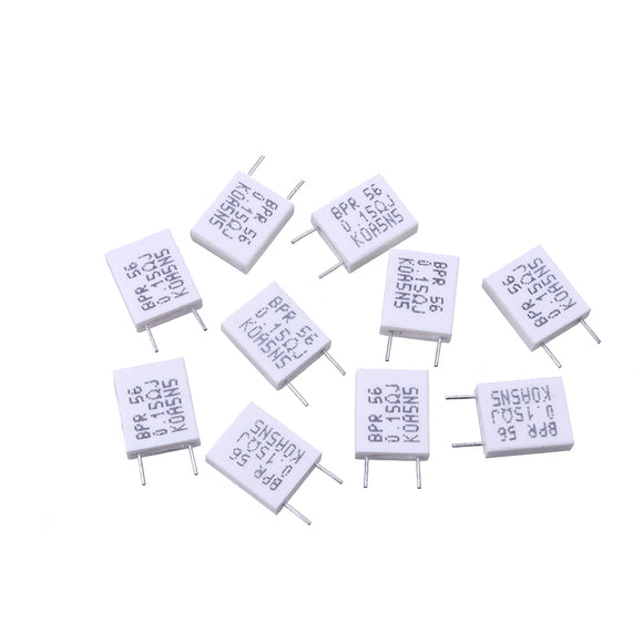 10pcs BPR56 5W 0.15R 0.15 Ohm 5w Non-inductive Ceramic Cement Resistor Wirewound Resistance