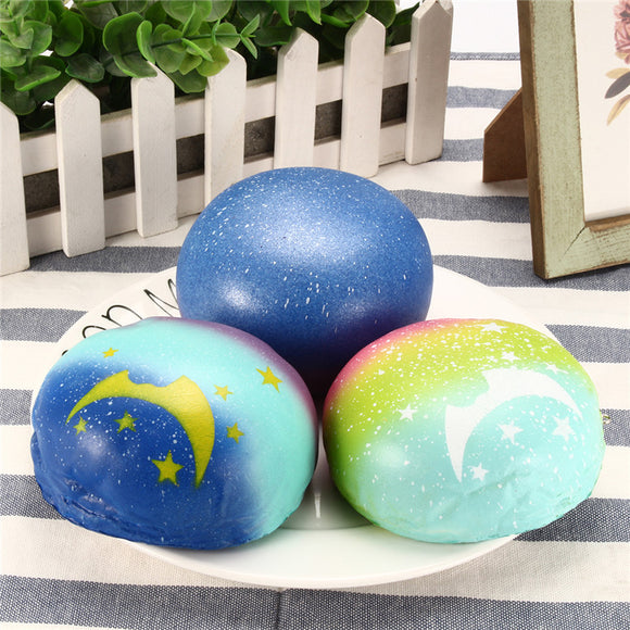 Galaxy Bun Bread Scented Squishy Slow Rising Squeeze Strap Kids Toy Gift
