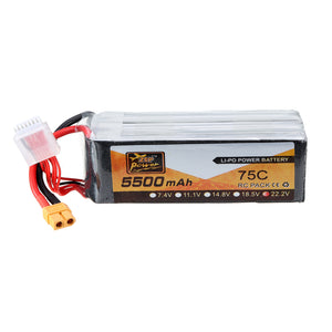 ZOP Power 22.2V 5500mAh 75C 6S Lipo Battery XT60 Plug for FPV RC Helicopter Car Airplane