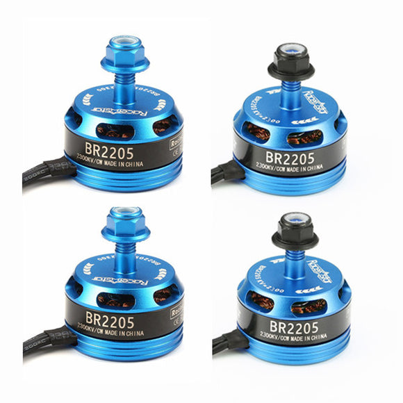 4X Racerstar Racing Edition 2205 BR2205 2300KV 2-4S Brushless Motor Light Blue For 210 X220 250 280 RC Drone