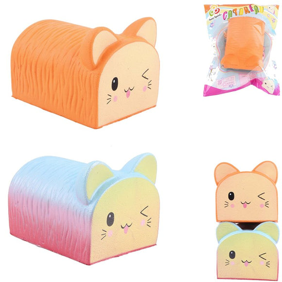 Sunny Squishy Cat Kitten Toast Bread 12.5cm Soft Slow Rising Collection Gift Decor Toy With Packing