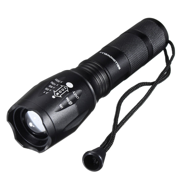 Outdoor T6 1200Lumens 5Modes Waterproof Zoomable LED Flashlight Cycling Light