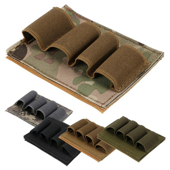 4 Rounds Shotgun Bullet Dump Pouch Holder Reload Strip Ammo Carrier Tactical Hunting Gun Accessories