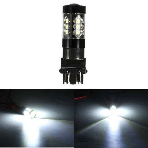 7W 6000K White LED Reverse Turn Signal Light Back Up Fog Lamp 3157 3535 16SMD