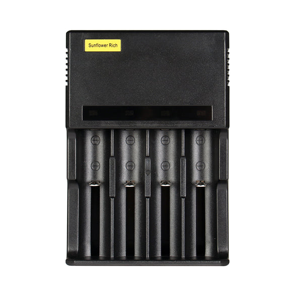 Sunflower Rich 888 LED Indicator Light Rapid Smart Charger For 18650 26650 AA AAA 4Slots US/EU Plug