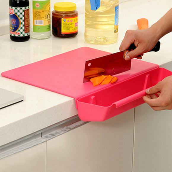 2 in 1 Thickened Antibacteria Cutting Board Collecting Board Kitchen Tool