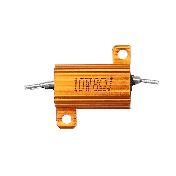 RX24 10W 8R 8RJ Metal Aluminum Case High Power Resistor Golden Metal Shell Case Heatsink Resistance Resistor