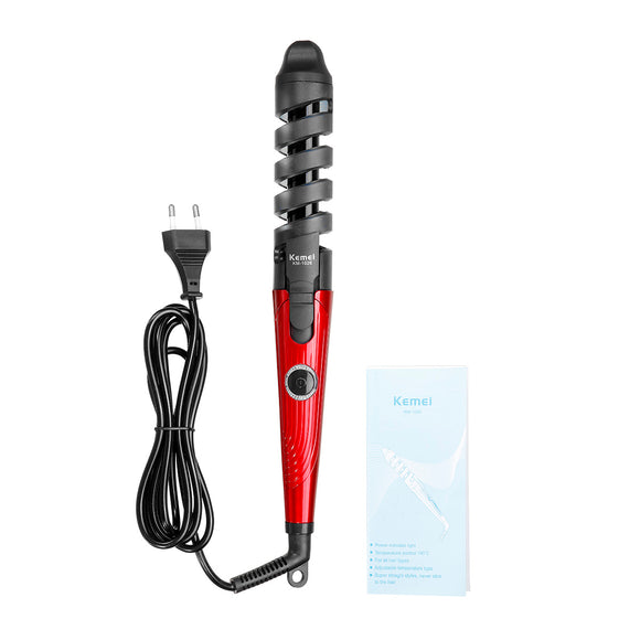 KEMEI KM-1026 360 Roatating Hair Curler Ceramic Coating Curling Iron with Floating Plates Hair Styling Wand