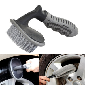 Car Tire Brush Car Wash Brush Removal Tool Curved Brush Car Tire