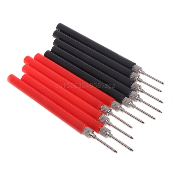 10Pcs Spring Test Probe Needle Insulation Test Hook Wire Connector Test Lead Digital Multimeter
