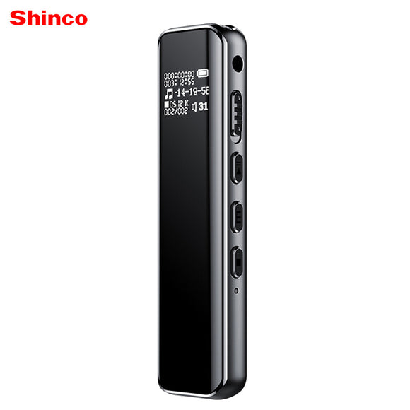 Shinco V19 16GB 32GB Professional Digital Voice Recorder Noise Reduction Audio Voice Activated Recorder for Learning Conference Interview