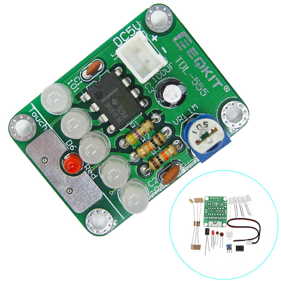 30pcs DIY DC 5V TDL-555 Touch Delay LED Light Kit Insulation Materials & Elements DIY LED Flash Kit