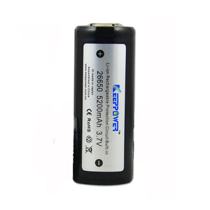 1pcs Keeppower ICR26650 5200mAh 3.7v Protected Rechargeable Li-ion Battery 69.5cm