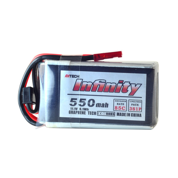 AHTECH Infinity 550mAh 85C 3S 11.1V Lipo Battery 18 silicone line JST Plug for RC Drone FPV Racing